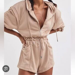 For Love and Lemons Beige Romper